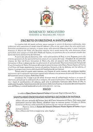 decreto erezioni